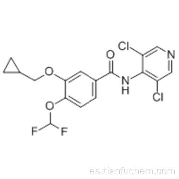 Benzamida, 3- (ciclopropilmetoxi) -N- (3,5-dicloro-4-piridinil) -4- (difluorometoxi) - CAS 162401-32-3